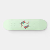 Mozaïekvis op groen persoonlijk skateboard (Horizontaal)