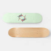 Mozaïekvis op groen persoonlijk skateboard (Horizontaal)