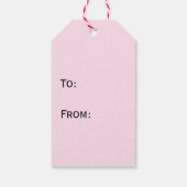 Mozaïekvis op roze cadeaulabel (Achterkant)