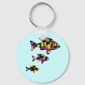 mozaïekvis sleutelhanger (Voorkant)