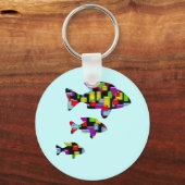 mozaïekvis sleutelhanger (Voorkant)