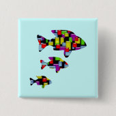 mozaïekvis vierkante button 5,1 cm (Voorkant)