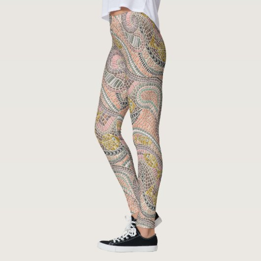 mozaïekvispastel leggings (Links)