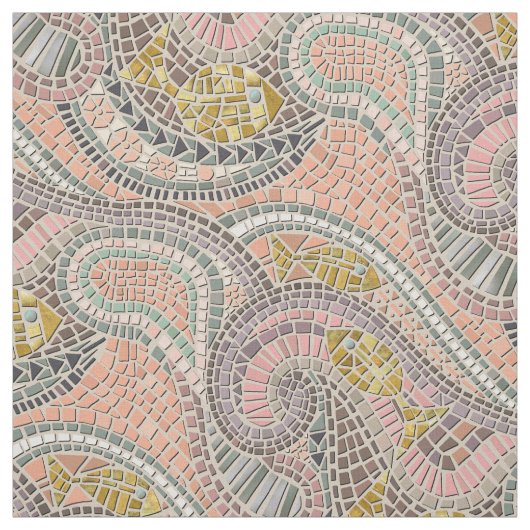 mozaïekvispastel stof (Swatch)