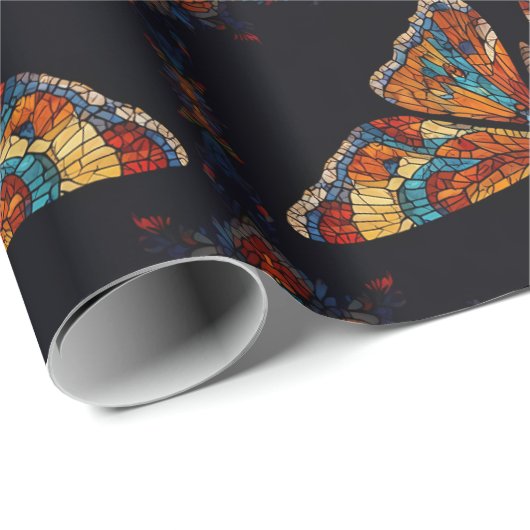 mozaïekvlinder cadeaupapier (Rol Hoek)