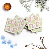 mozaïekvloer Keramische Tegel (geel-rood) Tegeltje