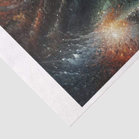 Mozaïekvrouw in pastelkleuren tissuepapier (Detail)