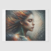 Mozaïekvrouw in pastelkleuren tissuepapier (Voorkant)