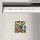 Mozaïekzonnebloemen Magneet (Insitu (Vaatwasser))