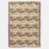 Mozaïsche Tegels - geel, goud en aardse tinten Deken (Voorkant Verticaal)