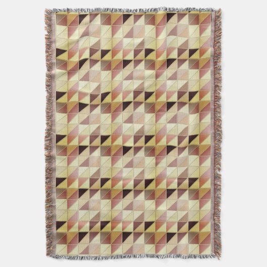 Mozaïsche Tegels - geel, goud en aardse tinten Deken (Voorkant Verticaal)