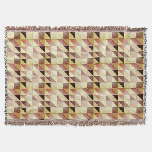 Mozaïsche Tegels - geel, goud en aardse tinten Deken (Voorkant)