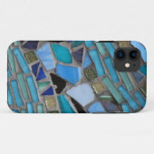 Mozaïsche Tegels van Blauw en Groen Case-Mate iPhone Case (Achterkant (horizontaal))