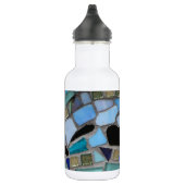 Mozaïsche Tegels van Blauw en Groen Waterfles (Rechts)