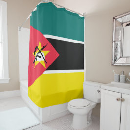 Mozambikaanse vlag douchegordijn
