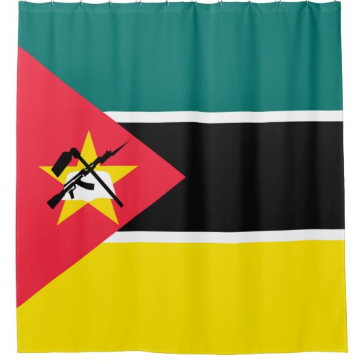 Mozambikaanse vlag douchegordijn (Voorkant)