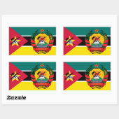 Mozambikaanse vlag & embleem, Vlag van Mozambique Rechthoekige Sticker (Vel)