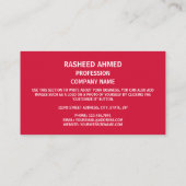 Mozambikaanse vlag & embleem, Vlag van Mozambique Visitekaartje (Achterkant)