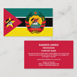 Mozambikaanse vlag & embleem, Vlag van Mozambique Visitekaartje