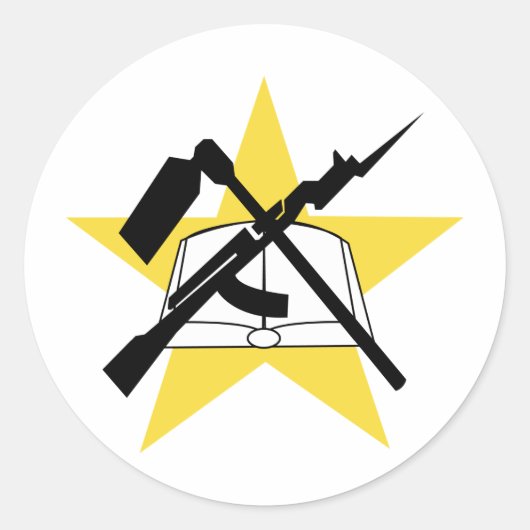 Mozambikaanse vlag Ensignia Ronde Sticker (Voorkant)