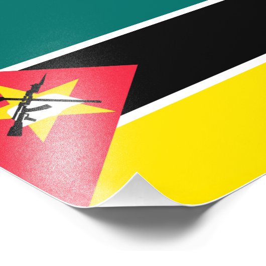 Mozambikaanse vlag foto afdruk (Hoek)