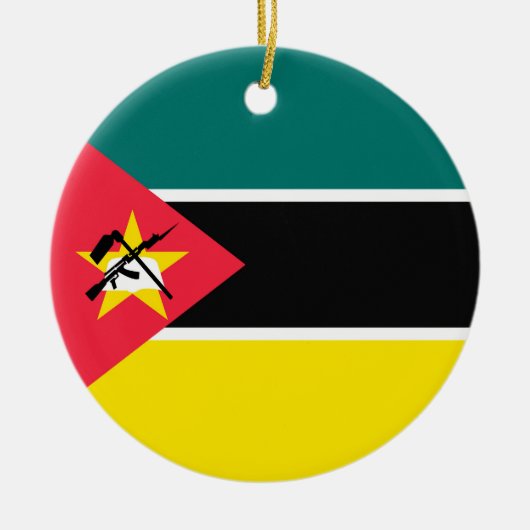 Mozambikaanse vlag keramisch ornament (Voorkant)