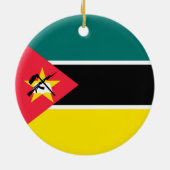 Mozambikaanse vlag keramisch ornament (Achterkant)