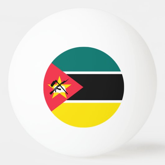 Mozambikaanse vlag pingpongbal (Achterkant)