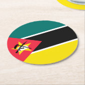 Mozambikaanse vlag ronde kartonnen onderzetter (Gebogen)