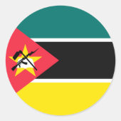 Mozambikaanse vlag ronde sticker (Voorkant)