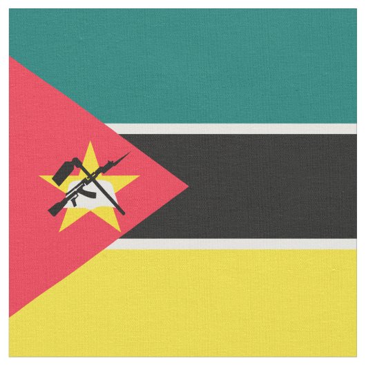 Mozambikaanse vlag stof (Close Up)