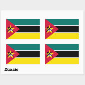 Mozambikaanse vlag, vlag van Mozambique Rechthoekige Sticker (Vel)