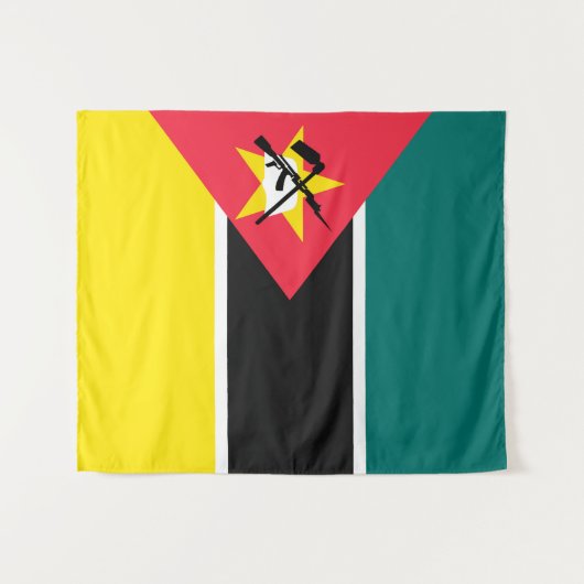 Mozambikaanse vlag wandkleed (Voorkant (horizontaal))