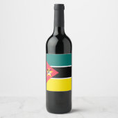 Mozambikaanse vlag wijn etiket (Voorkant)