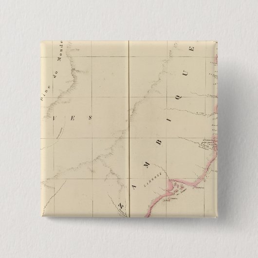 Mozambique Afrika 47 Vierkante Button 5,1 Cm (Voorkant)
