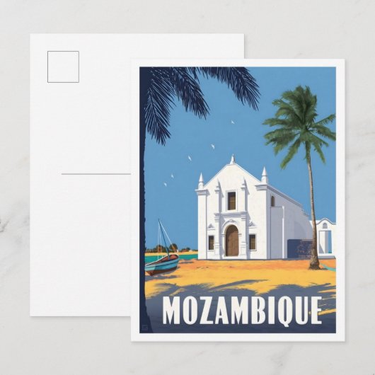 Mozambique Afrika Reisreclame Briefkaart (Voorkant / Achterkant)