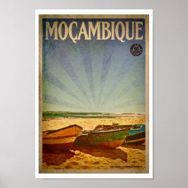  Mozambique Beach Travel Poster