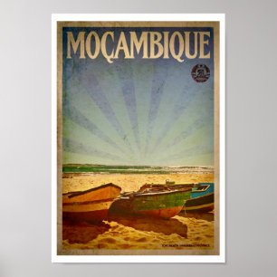  Mozambique Beach Travel Poster