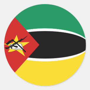 Mozambique Fisheye Vlag Sticker
