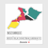 Mozambique Flag Charming Patriottic Sticker (Vel)