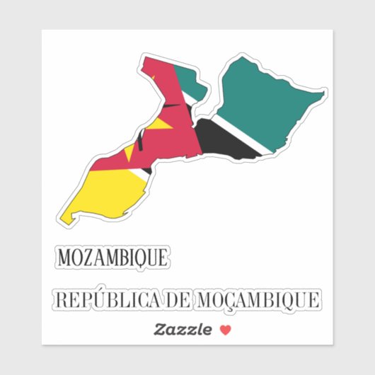 Mozambique Flag Charming Patriottic Sticker (Vel)