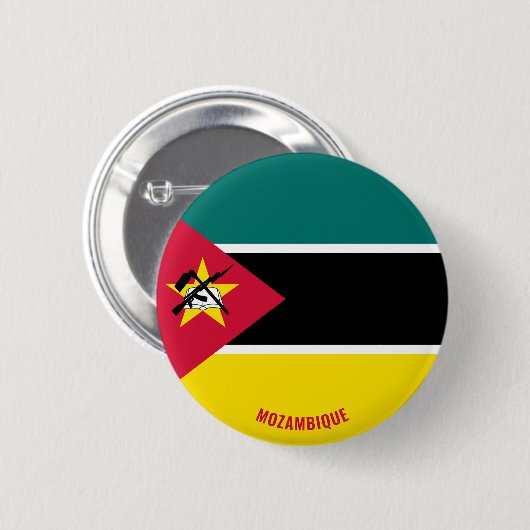 Mozambique Flag Cute Patriotic Ronde Button 5,7 Cm (Voorkant /achterkant)