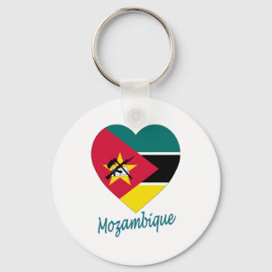 Mozambique Flag Heart Sleutelhanger