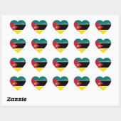 Mozambique Flag Splendid Patriotic Hart Sticker (Vel)
