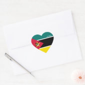 Mozambique Flag Splendid Patriotic Hart Sticker (Envelop)