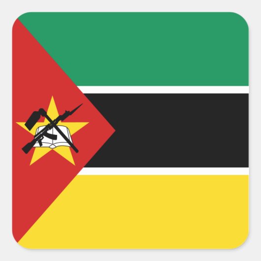 Mozambique Flag Sticker (Voorkant)