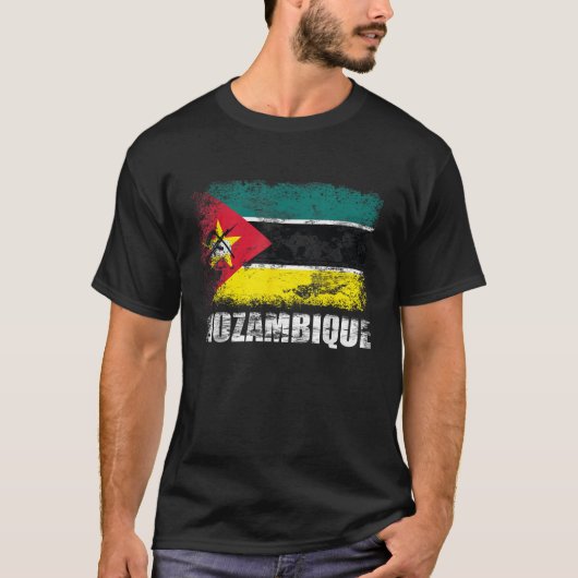 Mozambique Flag T Shirt T-shirt Mozambikaanse vlag (Voorkant)