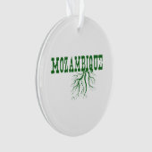 Mozambique - Groene boomstammen - Word Art Ornament (voorkant)