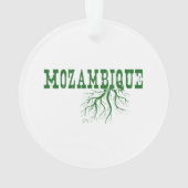Mozambique - Groene boomstammen - Word Art Ornament (achterkant)