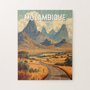 Mozambique Illustratie Reis Kunst Vintage Legpuzzel